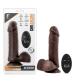Dr. Skin - 9 Inch 10 Function Wireless Remote Dildo - Chocolate