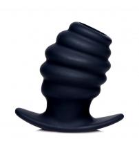 Hive Ass Tunnel Silicone Ribbed Hollow Anal Plug - Small