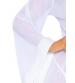 3pc Fur Trimmed Robe Set - White - One Size