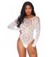 Thong Back Teddy - White - S/m