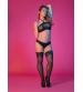Sexy Time Halter Bandeau and Panty Set - Black -  L/xl