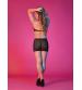 Sexy Time Polka Dot Mesh Halter and Skirt Set - Black - S/m