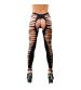 Side Straps Crotchless Leggings - One Size - Black