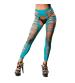 Side Straps Crotchless Leggings - One Size - Turquoise