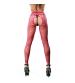 All Over Mesh Crotchless Leggings - One Size  - Pink