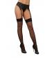 Metallic Seam Thigh High - One Size - Black