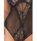 Lace and Mesh Teddy - Black - Large