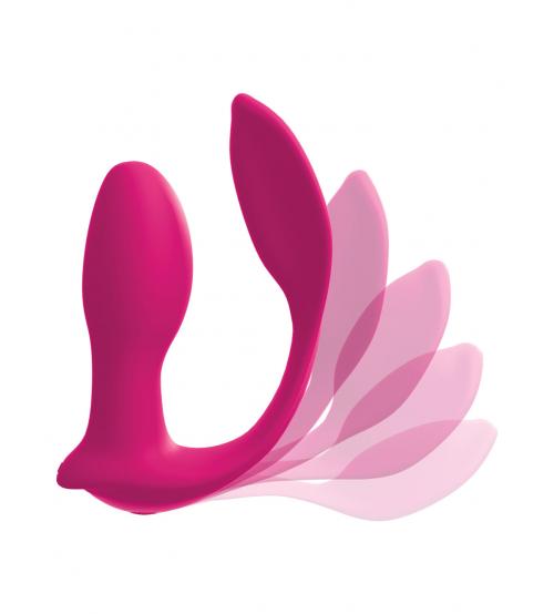Threesome Double Ecstacy Silicone Vibrator - Pink