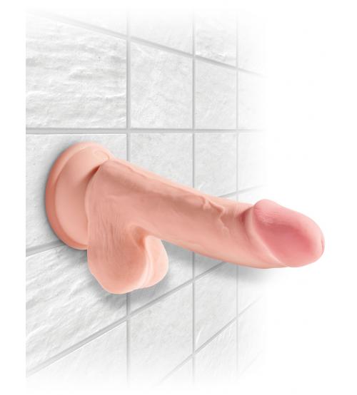 King Cock Plus Triple Density 6.5 Inch Cock With Balls - Flesh