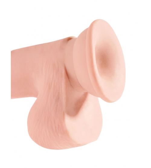 King Cock Plus Triple Density 7.5 Inch Cock With Balls - Flesh
