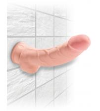 King Cock Plus Triple Density 8 Inch Cock With Balls - Flesh