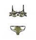 Savage Af Cutout Bra and Caged Panty - Olive - L/xl
