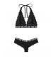 Not Your Bitch Bralette and Cheeky Panty Set - Black - L/xl