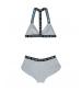 Resting Bitch Face Bralette and Retro Short Set - Gray - S/m