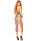 Rainbow Fishnet Halter Dress - One Size - Multicolor