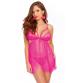 Babydoll and G-String - One Size - Hot Pink