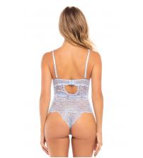 All Over Lace Teddy - Brunnera Blue - S/m