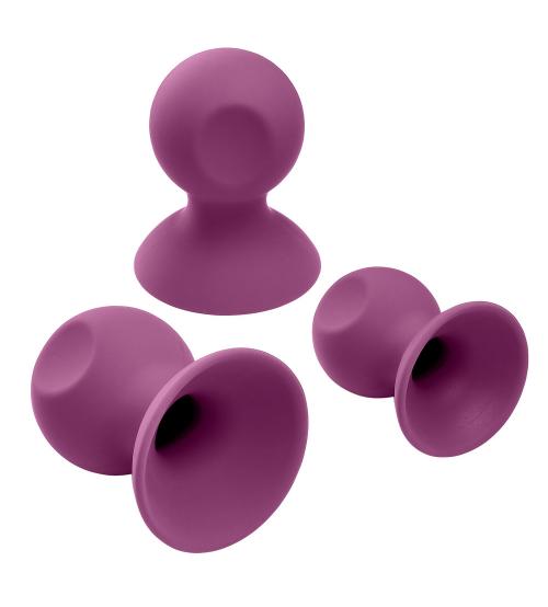 Cloud 9 Health and Wellness Nipple and Clitoral Massager Suction Set - Purple