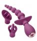 Cloud 9 Health and Wellness Anal Clitoral and Nipple Massager Kit - Purple