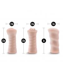 M for Men - 3-Pack Self-Lubricating Vibrating  Stroker Sleeve Kit - Vanilla