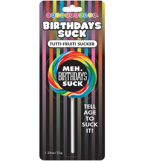 Birthdays Suck Meh Lollipop