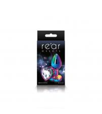 Rear Assets - Multicolor Heart - Small - Clear