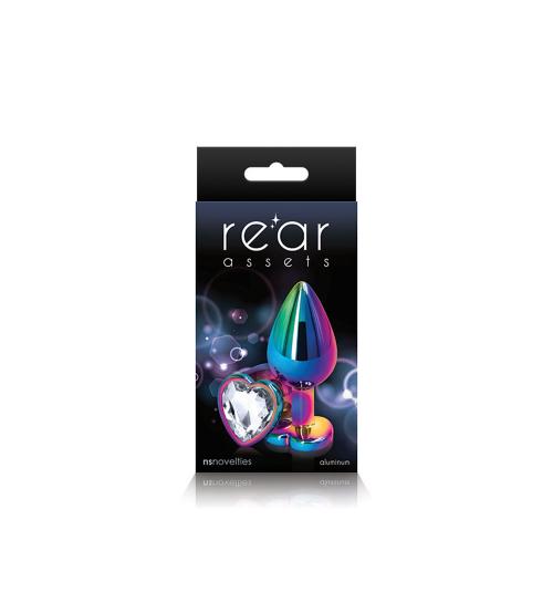 Rear Assets - Multicolor Heart - Medium - Clear