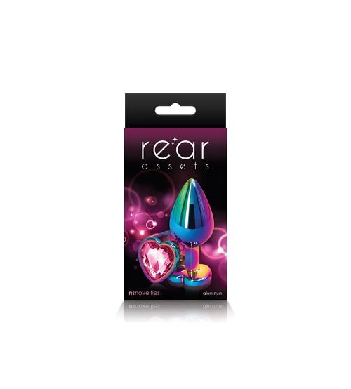 Rear Assets - Multicolor Heart - Medium - Pink