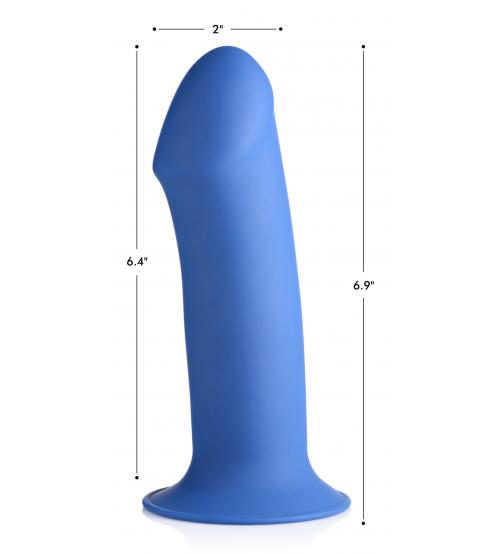 Squeezable Thick Phallic Dildo - Blue
