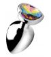Rainbow Prism Heart Anal Plug - Large