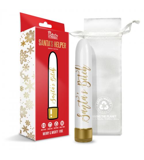 Prints Charming Santas Helper Merry and Mighty  Vibe - Santas Bitch