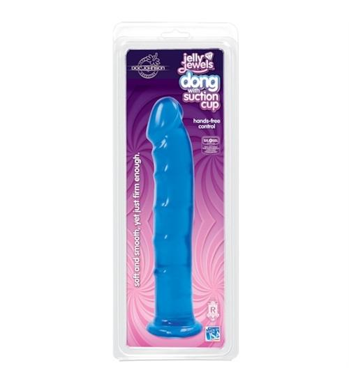 Jelly Jewel Dong With Suction Cup - Sapphire
