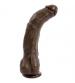 Black Thunder 12 Inch Curved Realistic Cock With Removable Vac-U-Lock Suction Cup