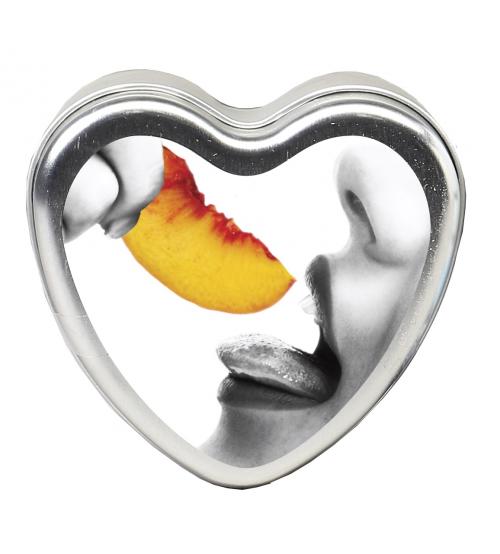 Edible Heart Candle - Peach - 4 Oz.