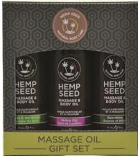 Hemp Seed Massage Oil Gift Set - 3 Pack - 2 Fl. Oz. Bottles