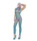 Footless Body Stocking - One Size - Neon Blue