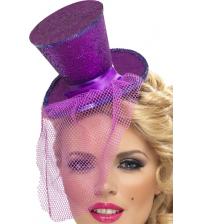 Mini Top Hat on Headband - Purple