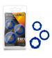 Stay Hard Beaded Cock Rings - 3 Pack - Blue