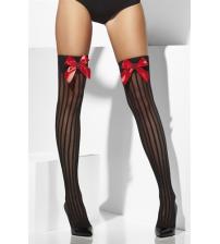Stockings With Bow and Heart - Black Fv-32108
