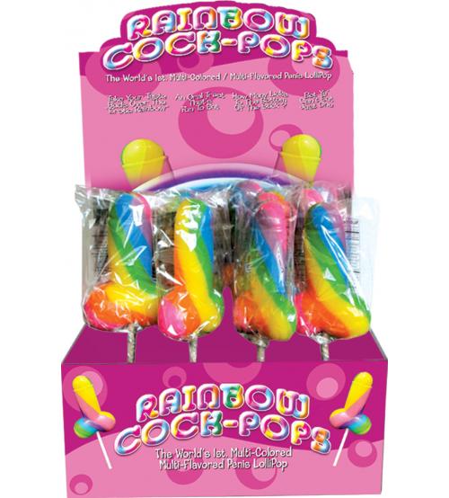 Display Rainbow Cock-Pop 12 Pieces