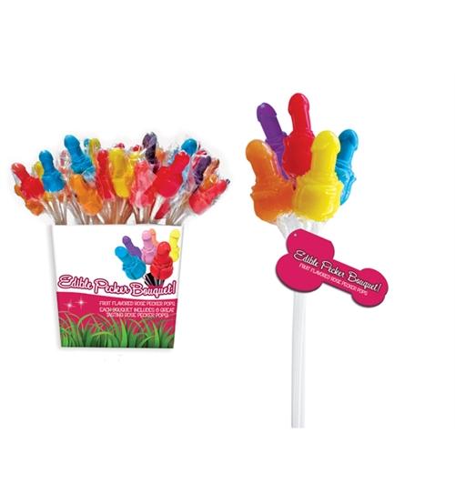 Edible Pecker Bouquet 72 Pieces Pail Display 12 Bundles