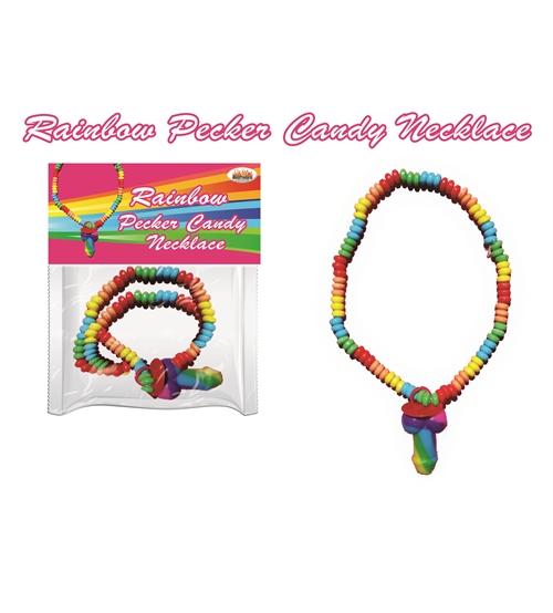 Rainbow Pecker Candy Necklace