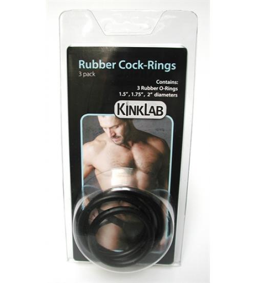 Rubber Cock Rings 3 Pack