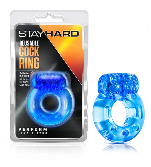 Stay Hard Reusable Cock Ring - Blue