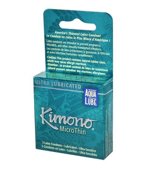 Kimono Microthin Plus Aqua Lube - 3 Pack
