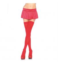 Opaque Thigh Highs - One Size - Red