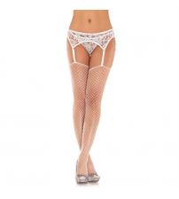 Lace Garterbelt and Thong - One Size - White