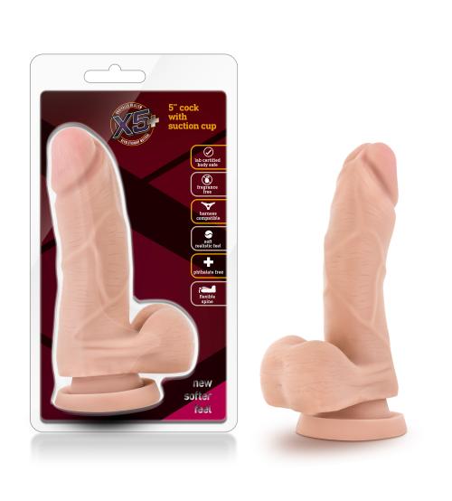 X5 5 Inch Cock With Suction Cup Dildo