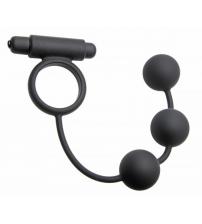 Tri-Orb Vibrating Cock Ring and Silicone  Weighted Anal Balls