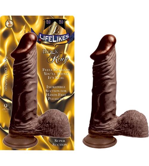 Lifelike Black King 9"